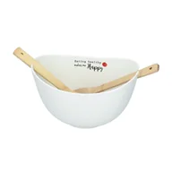 Miski i półmiski - Dekoria Misa sałatkowa ze sztućcami Happy Kitchen 29x21,5x16cm 811-659 - miniaturka - grafika 1