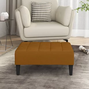 shumee shumee Podnóżek brązowy 78x56x32 cm tapicerowany aksamitem - Pufy i podnóżki - miniaturka - grafika 1