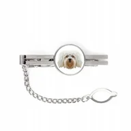 Spinki do mankietów i krawatów - Hawańczyk pies geometryczny Spinka do krawata - miniaturka - grafika 1