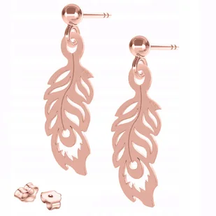 Kolczyki Pozłacane Pióra Ozdobne Piórka Pawie Blaszki z Piórami SREBRO 925 - Kolczyki Kolczyki Pozłacane Pióra Ozdobne Piórka Pawie Blaszki z Piórami SREBRO 925 - Kolczyki - miniaturka - grafika 1