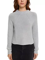 Swetry damskie - ESPRIT Damski sweter 112EE1I306, 043/LIGHT szary 4, L - miniaturka - grafika 1