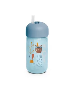 Suavinex Bidon z rurką niekapek 340 ml forest niebieski - Bidony dla dzieci - miniaturka - grafika 1