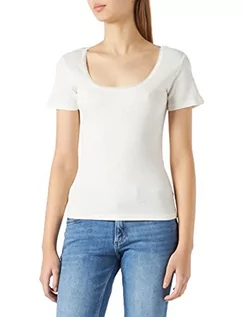 Koszulki i topy damskie - Naf Naf T-shirt damski, kość słoniowa, XL - grafika 1