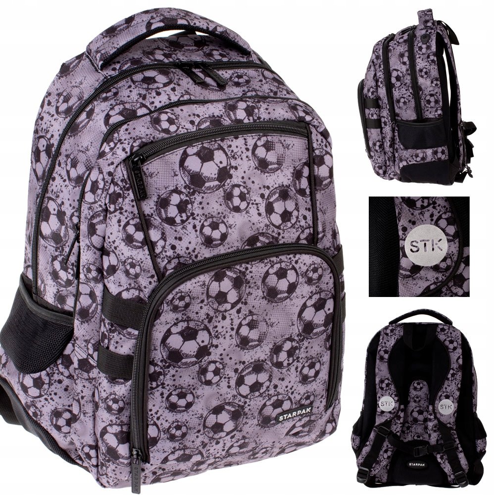 Plecaki Do 4 Klasy Wyprawka Szkolna Plecak Szkolny Football Grey Starpak