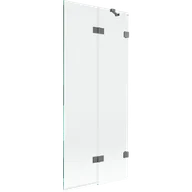 Parawany nawannowe - Mexen Lunar parawan nawannowy 2-skrzydłowy prawy 80 x 150 cm, transparent, gun metal - 897-080-100-95-00-P - miniaturka - grafika 1