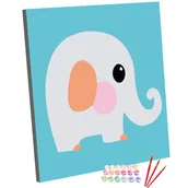 Malowanie po numerach - Zestaw do malowania po numerach, 20x20, Słoń Staś - miniaturka - grafika 1