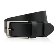 Paski - PASEK MĘSKI SKÓRZANY CZARNY 120 CM ZE SREBRNĄ KLAMRĄ PAOLO PERUZZI PG-03-BLBL-120 - miniaturka - grafika 1