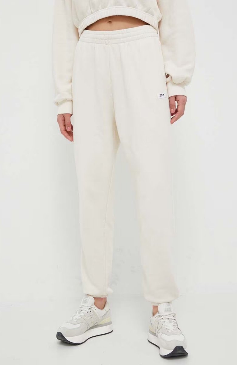 REEBOK - SPODNIE DRESOWE DAMSKIE CL RBK ND PANT HS0373 Kremowe