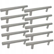 Meble modułowe i akcesoria - 10 x Uchwyt meblowy Reling 96 mm srebrny Metalowy uchwyt do szafek szuflad - miniaturka - grafika 1