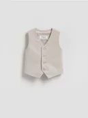 Kombinezony dla dzieci - Reserved - Elegancka kamizelka - beżowy - miniaturka - grafika 1
