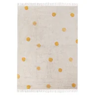 Dywany dla dzieci - Dywan dziecięcy bawełniany 140 x 200 cm beżowy z żółtym DARDERE - miniaturka - grafika 1