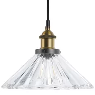 Lampy sufitowe - Beliani Lampa wisząca mosiężna/szklana COLORADO - miniaturka - grafika 1
