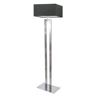 Lampy stojące - Srebrna lampa stojąca do sypialni TORONTO z geometrycznym abażurem - miniaturka - grafika 1
