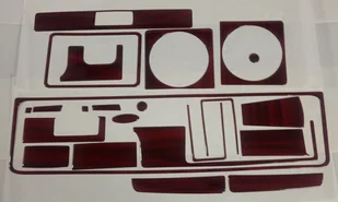 VW GOLF 2 II OKLEINY KOKPITU DEKORY OKŁADZINY NA DESKĘ PULPIT DRZEWO TUNING NAKLEJKI 3D NAKŁADKI KOKPIT DESKA PANEL - Akcesoria motoryzacyjne - miniaturka - grafika 1