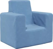 Łóżka dla dzieci i młodzieży - Kanapa dla dziecka, niebieska, miękki plusz - miniaturka - grafika 1