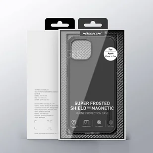 Nillkin Super Frosted Shield Pro Magnetic Case etui iPhone 14 Plus z MagSafe magnetyczne czarny - Etui i futerały do telefonów - miniaturka - grafika 5
