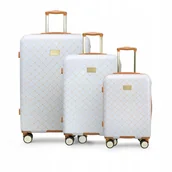 Walizki - PUCCINI Zestaw Komplet WALIZEK Podróżnych ABS Na Kółkach 3w1 ABS023-0 - miniaturka - grafika 1