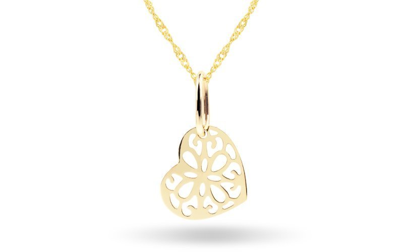 ZŁOTA ZAWIESZKA CELEBRYTKA AŻUROWE SERCE 333