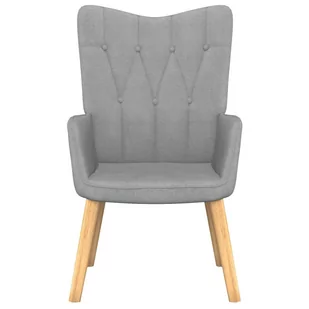 vidaXL Fotel, 62 x 68,5 x 96 cm, jasnoszary, obity tkaniną - Fotele - miniaturka - grafika 1