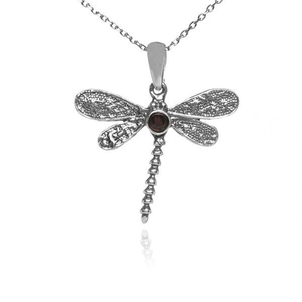 ankabizuteria.pl Zawieszka srebrna z bursztynem WAŻKA