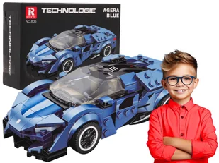 zestaw KLOCKI KONSTRUKCYJNE 327 el. AUTKO WYŚCIGOWE klocki do składania - Klocki - miniaturka - grafika 1