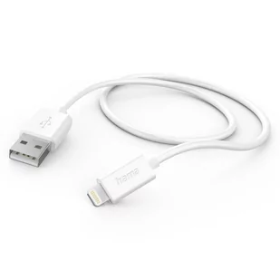 Kabel HAMA Ładujący/data USB-A - Lightning 1m Biały - Kable - miniaturka - grafika 1