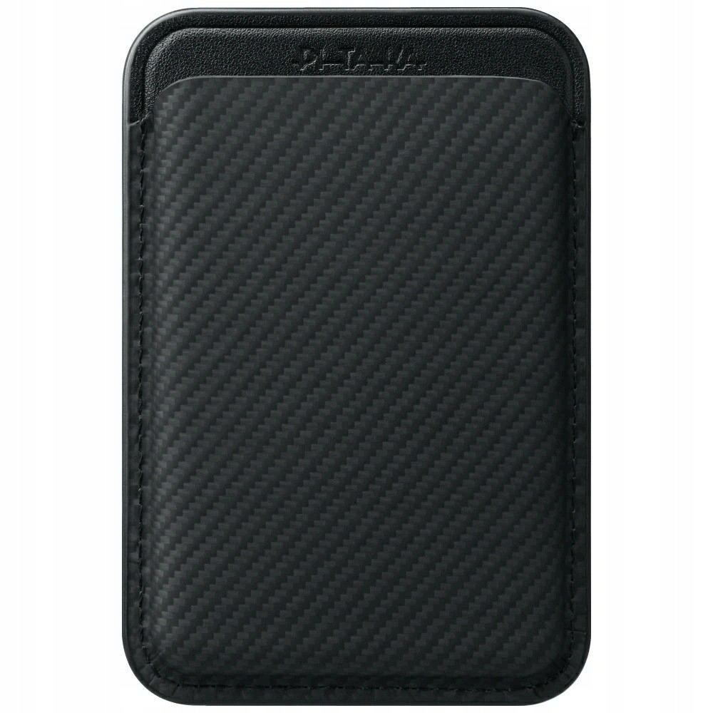 Portfel magnetyczny Pitaka Woven Wallet MagSafe czarno szary