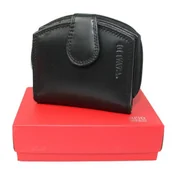 Portfele - Portfel Damski Skórzany Cavaldi PP-066-SCL CZARNY RIFD Skóra Licowa Z Suwakiem Na Zewnątrz 11 x 10 x 3 [cm] - miniaturka - grafika 1