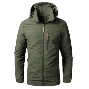Kurtka Męska Przeciwdesczowa Softshell Khaki Wodoodporna Wiatrówka Roz. Xxl - Kurtki męskie - miniaturka - grafika 1