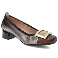 Czółenka - Brązowe Czółenka Hispanitas Damskie Eleganckie Obuwie - miniaturka - grafika 1