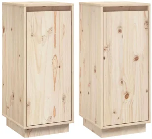 Zestaw 2 szafek z litego drewna w stylu skandynawskim C7-S55 - Meble do przedpokoju - miniaturka - grafika 1
