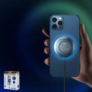 REMAX Fonyl magnetyczna bezprzewodowa indukcyjna ładowarka Qi 15 W szary (RP-W32) - Ładowarki do telefonów - miniaturka - grafika 2