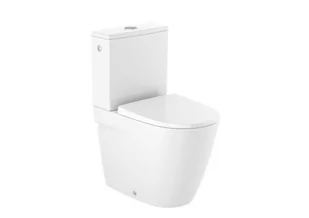 Roca Ona miska WC kompaktowa stojąca Rimless biała A342688000 - Kompakty WC - miniaturka - grafika 2