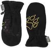Rękawiczki - Jack Wolfskin Rękawiczki dziecięce Kids Fleece środten, czarne, 128 1901871-6000128 - miniaturka - grafika 1
