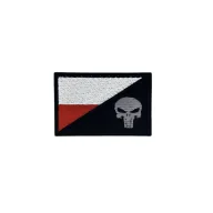 Odzież taktyczna i umundurowanie - Patch Flaga Punisher 75mm x 45mm - miniaturka - grafika 1