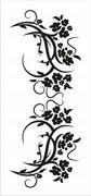 Naklejki na ścianę - Naklejka na ścianę motyl kwiaty dekor Ornament 152, 100x40 cm - miniaturka - grafika 1