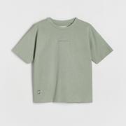 Koszulki dla chłopców - Reserved - T-shirt z haftem - Zielony - miniaturka - grafika 1