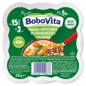 Dania dla dzieci - BoboVita Kluseczki z wołowiną po burgundzku i marchewką po 15 miesiącu 250 g - miniaturka - grafika 1