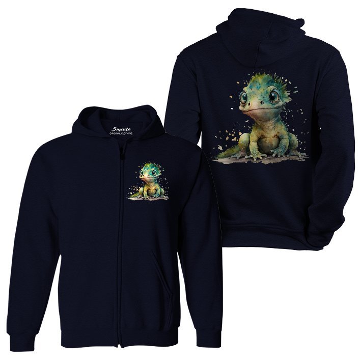 Bluza dziecięca rozpinana z kapturem gekon dzieciak 116 5made