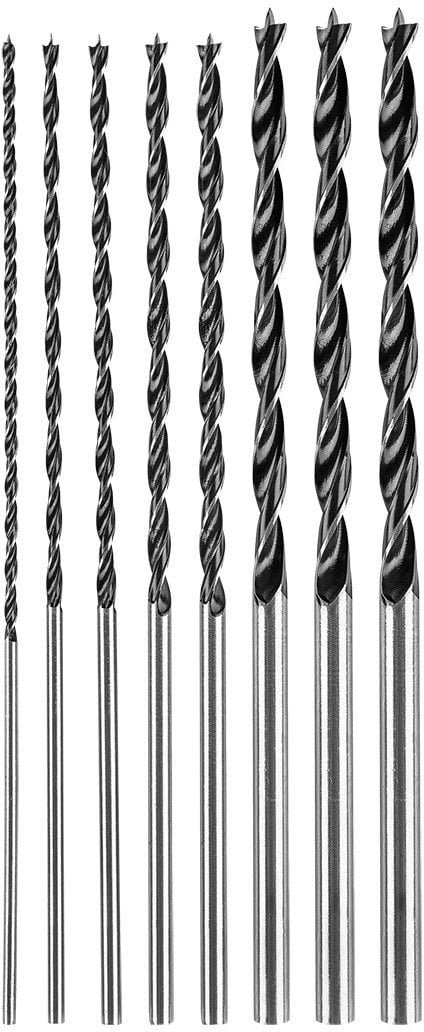 Graphite Zestaw  wierteł do drewna, przedłużanych: 4, 5, 6, 7, 8, 10, 12 mm x 300 mm, 7 sztuk
