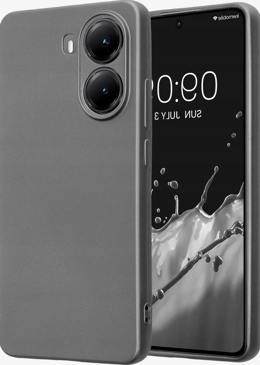 ETUI TELEFON SILIKONOWE SZARE METALICZNE 161X77X1CM OCHRONNE ELASTYCZNE