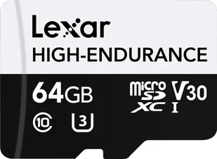 Lexar High endurance 64GB MicroSD LMSHGED064G-BCNNG - Karty pamięci - miniaturka - grafika 1