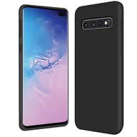 Etui i futerały do telefonów - Pokrowiec ochronny na telefon komórkowy Samsung Galaxy S10+ silikonowo-żelowe etui na telefon komórkowy, czarne - miniaturka - grafika 1