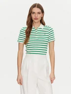 Koszulki sportowe damskie - Tommy Hilfiger Polo 1985 WW0WW43225 Zielony Slim Fit - miniaturka - grafika 1