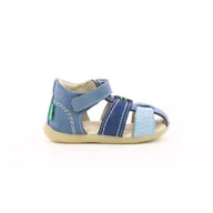 Buty dla dziewczynek - Sandały dziecięce Kickers BIGBAZAR-9 BLEU TRICOLORE - miniaturka - grafika 1