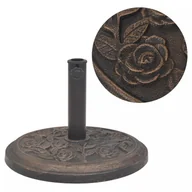 Pozostałe meble ogrodowe - vidaXL Podstawa pod parasol, okrągła, żywicowa, brąz, 9 kg - miniaturka - grafika 1