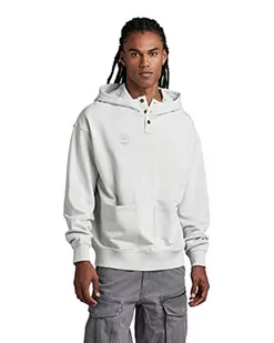 G-STAR RAW Męska bluza z kapturem o regularnym kroju z kieszonką, szara (Oyster Mushroom B782-D607), M, szary (Oyster Mushroom B782-d607), M - Bluzy męskie - miniaturka - grafika 1