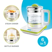 Podgrzewacze butelek i sterylizatory - Agu Baby Agu Baby AGU BABY Sterylizator i podgrzewacz z funkcja czajnika multi AGU EC6 6 w 1 EC6 - miniaturka - grafika 1