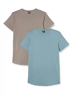 Koszulki męskie - Urban Classics T-shirt męski, Asphalt/Dustyblue, S - grafika 1