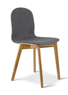 Krzesła - Krzesło drewniane Iveta SOFT dębowe, tkanina na siedzisku - miniaturka - grafika 1